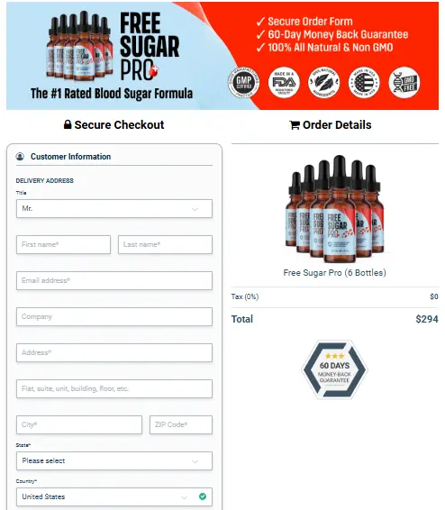 Free Sugar Pro - Secure Checkout